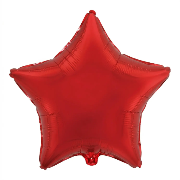 Fóliový balonek hvězda červená 46 cm – nebalené