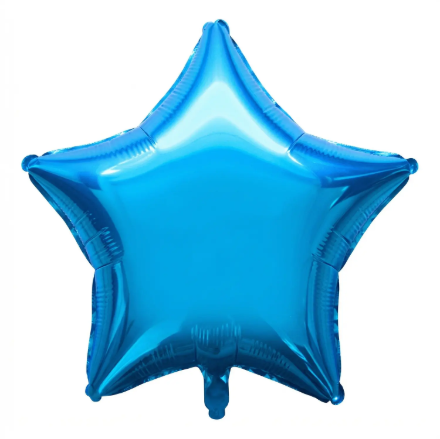 Modrý fóliový balonek hvězda 46 cm