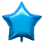 Modrý fóliový balonek hvězda 46 cm