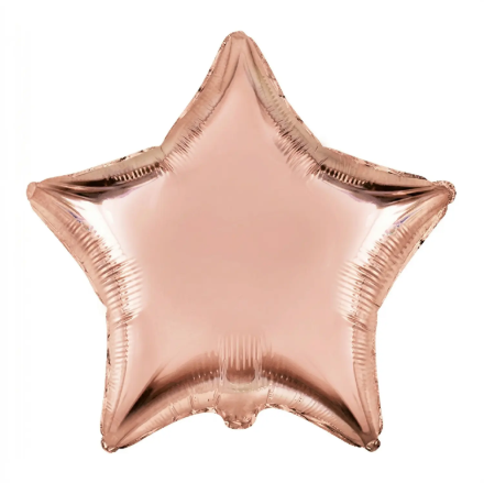 Fóliový balonek hvězda rose gold 46 cm