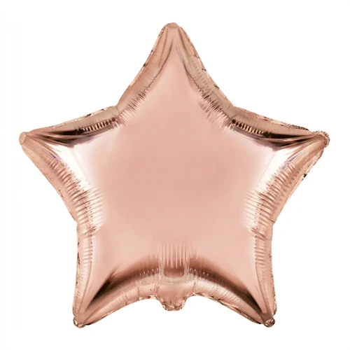 Levně Fóliový balonek hvězda rose gold 46 cm – nebalené