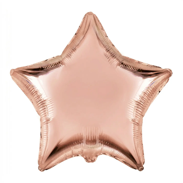 Fóliový balonek hvězda rose gold 46 cm – nebalené
