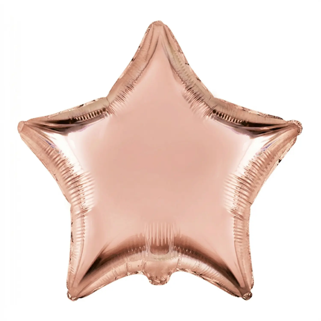 Fóliový balonek hvězda rose gold 46 cm