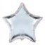 Stříbrný fóliový balonek hvězda 46 cm