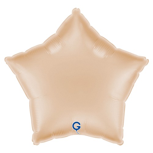 Levně Fóliový balonek hvězda tělová - Satin Nude 45 cm/18"