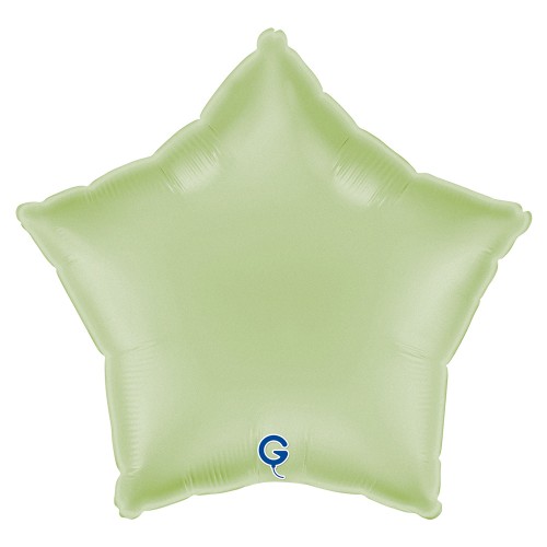 Levně Fóliový balonek hvězda olivové - Satin Olive Green 45 cm/18"