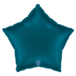 Petrolejově modrý balonek ve tvaru hvězdy jako elegantní dekorace na večerní oslavu