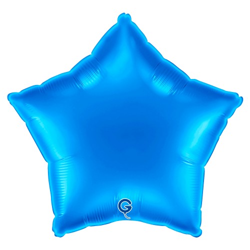 Levně Fóliový balonek hvězda modrá - Blue 45 cm/18"