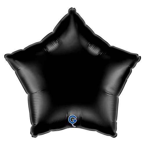 Levně Fóliový balonek hvězda černá - Black 45 cm/18"