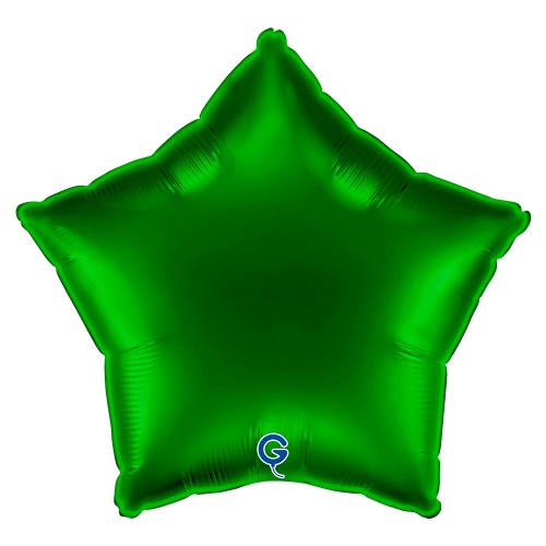 Levně Fóliový balonek hvězda tmavě zelená - Dark Green 45 cm/18"