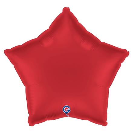 Rubínově červený balonek ve tvaru hvězdy jako elegantní dekorace na Valentýn nebo svatbu