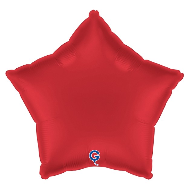 Rubínově červený balonek ve tvaru hvězdy jako elegantní dekorace na Valentýn nebo svatbu