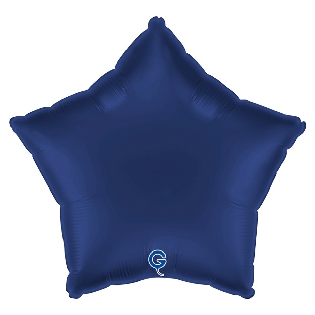 Tmavě modrý balonek ve tvaru hvězdy jako elegantní dekorace na večerní oslavu