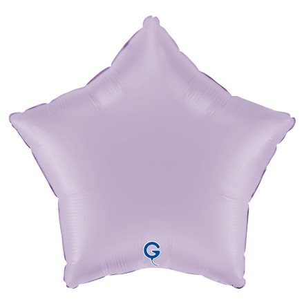 Matně liliový balonek ve tvaru hvězdy jako jemná dekorace na oslavu nebo baby shower