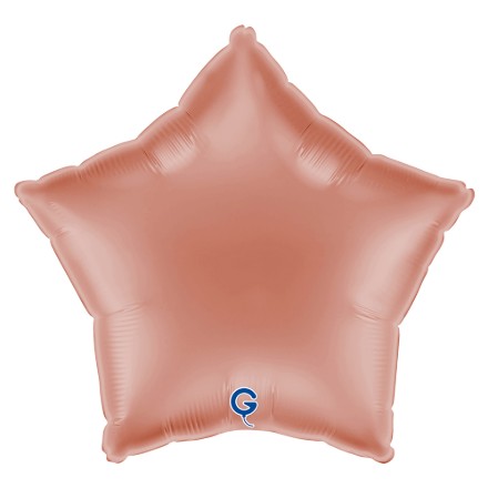 Rose gold balonek ve tvaru hvězdy jako elegantní dekorace na svatbu nebo oslavu