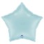 Světle modrý balonek ve tvaru hvězdy jako jemná dekorace na baby shower nebo oslavu