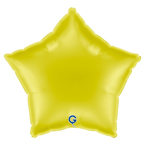 Levně Fóliový balonek hvězda žlutá - Yellow 45 cm/18"