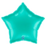 Tyrkysový balonek ve tvaru hvězdy jako svěží dekorace na oslavu nebo baby shower