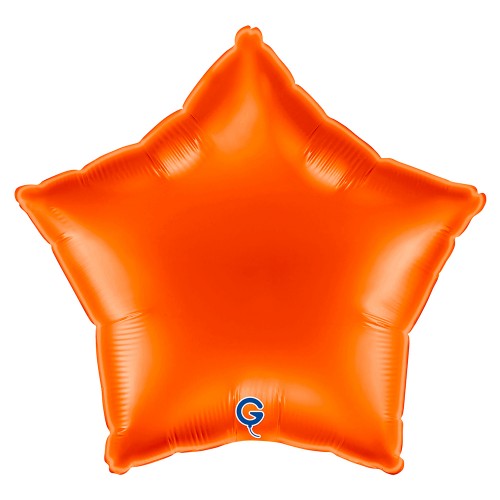 Levně Fóliový balonek hvězda oranžová - Orange 45 cm/18"