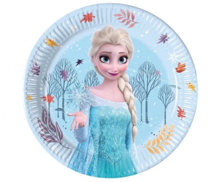 Papírové talířky Ledové království Idyllic Wonder 20 cm s Elsou