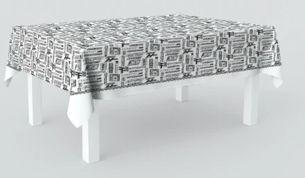 Plastový ubrus Hot Wheels racing 120 × 180 cm s černobílým závodním motivem