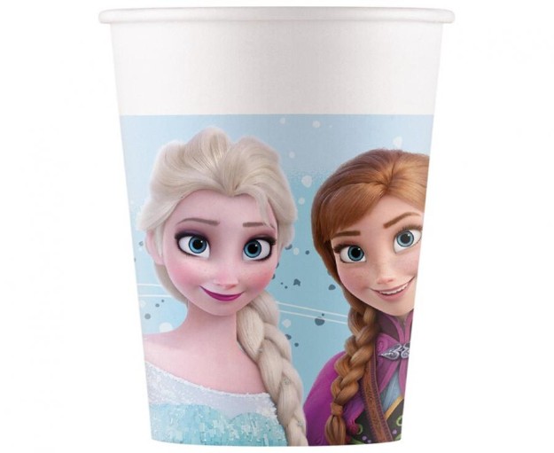 Papírové kelímky Frozen 200 ml s motivem Elsy a Anny