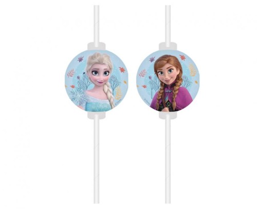 Levně Papírová brčka Frozen Ledové království Idyllic Wonder 4 ks