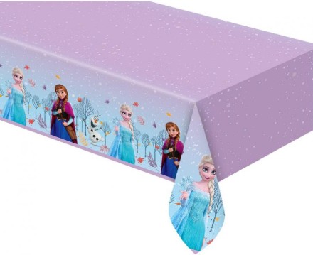 Plastový ubrus Frozen Idyllic Wonder 120 × 180 cm s Elsou, Annou a Olafem