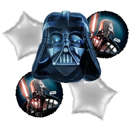Sada fóliových balonků Star Wars s motivem Darth Vadera, 5 ks