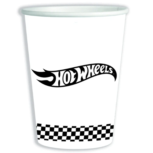 Papírové kelímky Hot Wheels Racing 250 ml, 8 ks