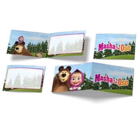 Pozvánky na párty Máša a medvěd 6 ks