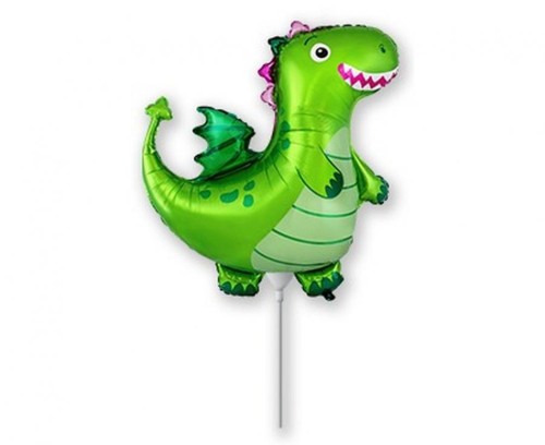 Fóliový balonek drak zelený mini 36 cm