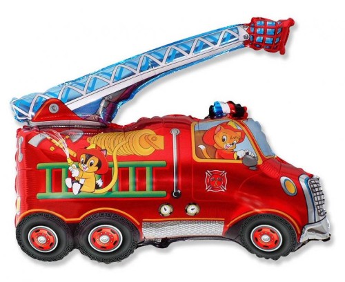 Levně Fóliový balonek hasičské auto mini 35 cm