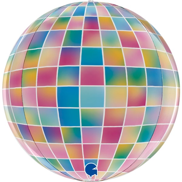 Balonek bublina s potiskem Color disco 38 cm