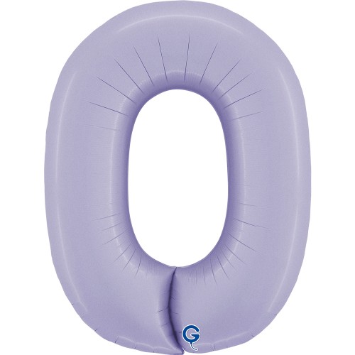 Levně Foliová číslice - lila 0, 102 cm