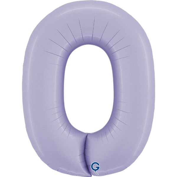 Foliová číslice - lila 0, 102 cm