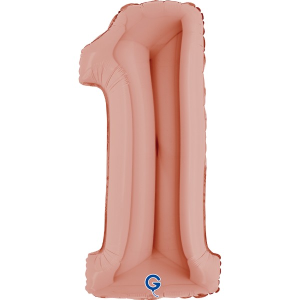 Foliová číslice - rose gold 1, 102 cm