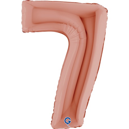 Levně Foliová číslice - rose gold 7, 102 cm