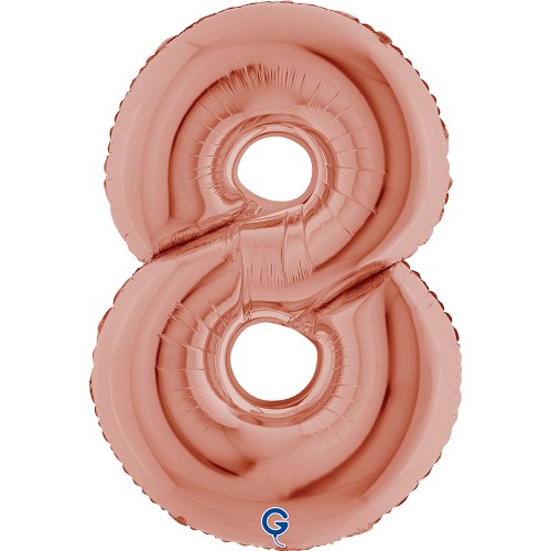 Levně Foliová číslice - rose gold 8, 102 cm