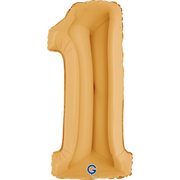 Foliová číslice - zlatá 1, 102 cm