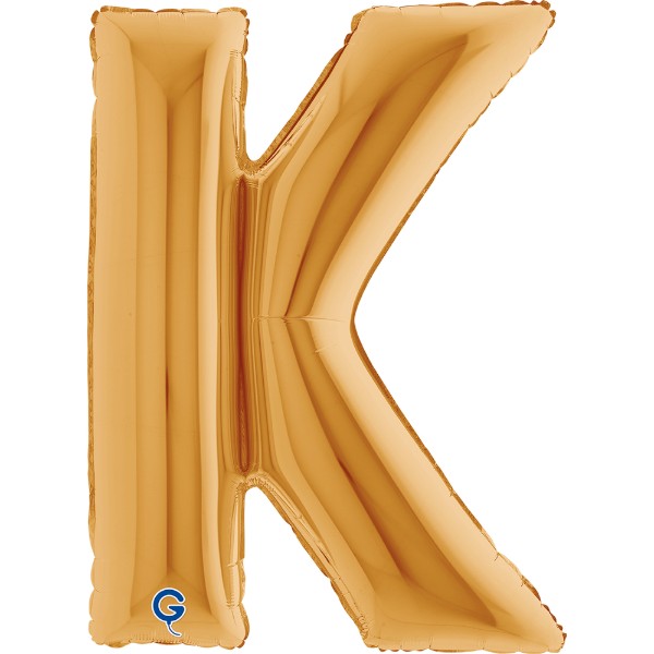 Fóliové písmeno K zlaté – 102 cm