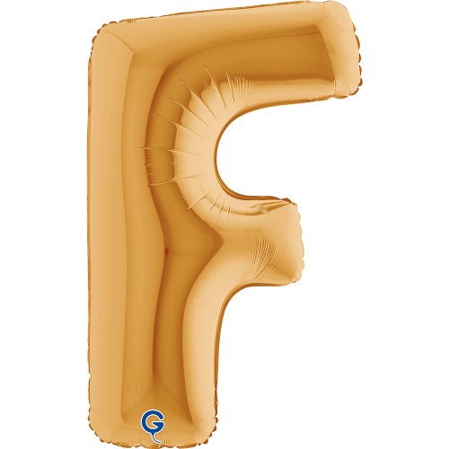 Levně Fóliové písmeno F zlaté – 102 cm