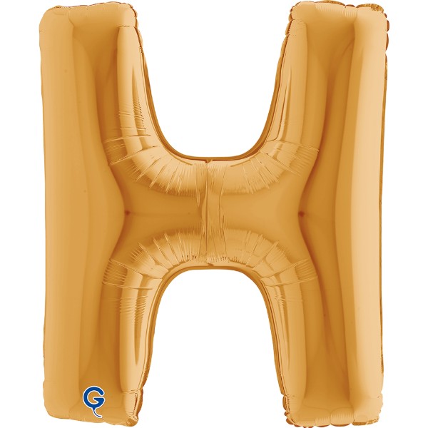 Fóliové písmeno H zlaté – 102 cm
