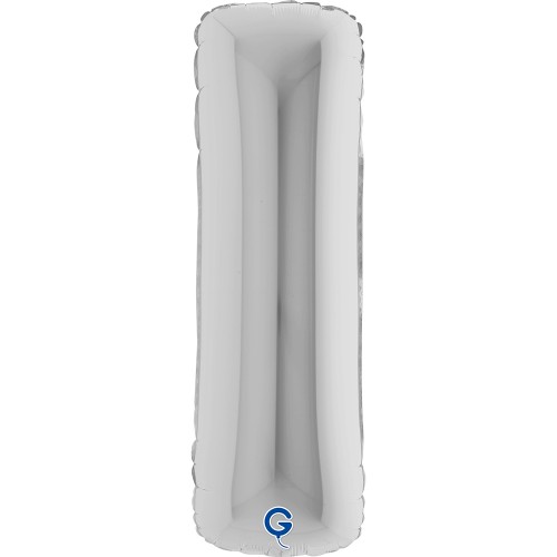 Levně Fóliové písmeno I stříbrné – 102 cm