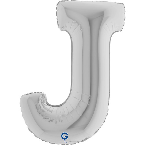 Levně Fóliové písmeno J stříbrné – 102 cm