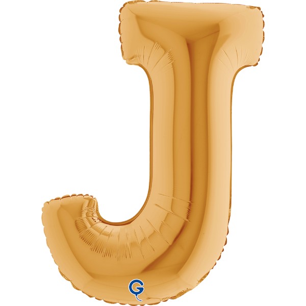 Fóliové písmeno J zlaté – 102 cm