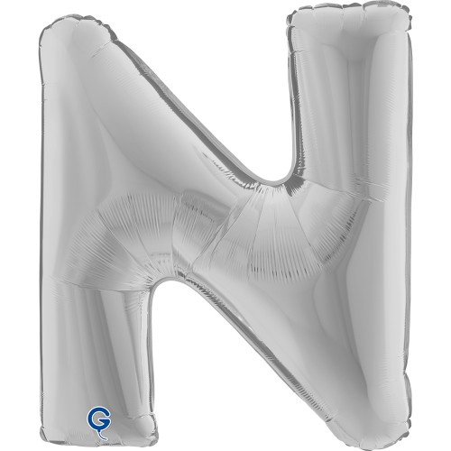 Levně Fóliové písmeno N stříbrné – 102 cm