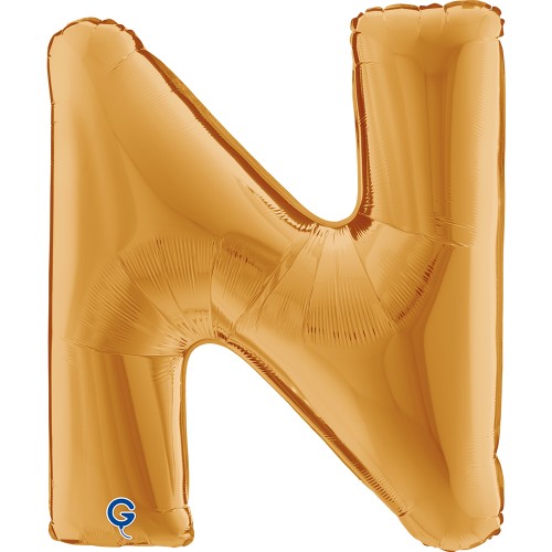 Levně Fóliové písmeno N zlaté – 102 cm