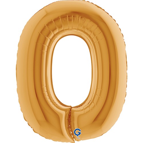 Levně Fóliové písmeno O zlaté – 102 cm