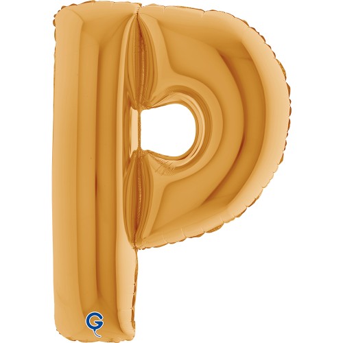Levně Fóliové písmeno P zlaté – 102 cm